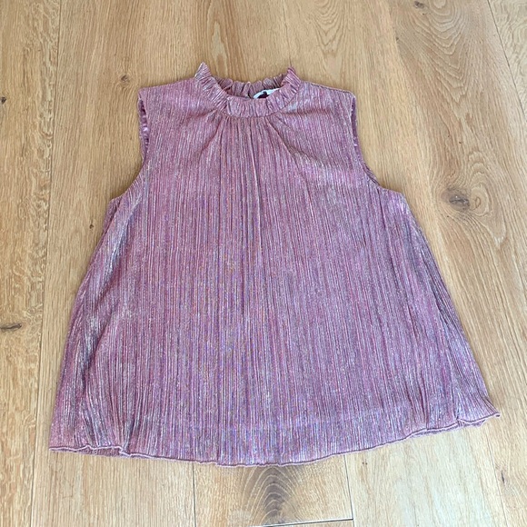🦄 Eri + Ali (Anthropologie) sleeveless A-line top in mauve - Picture 6 of 9
